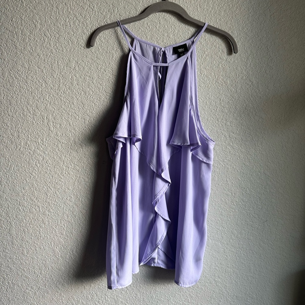 💜Mossimo Purple Lavender Ruffle Tank Top